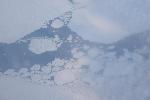 Antarctic ice shelf as seen from Ilyushin