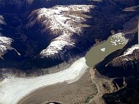 Aerial view of South Chile glacier