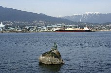 Girl in Wetsuit statue, Vancouver