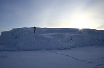 Inuit hunter on iceberg