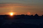 Sunset over the ice
