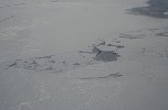 Frozen sea from above