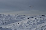Plane about to land in Ilulissat