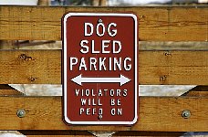 Dog sled parking spot