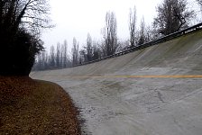 Banked curve at Monza