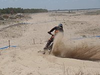 Enduro racer on beach