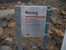 Ominous warning, Mount Wellington
