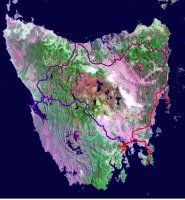 Tasmania travel route