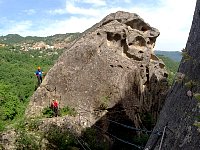 Wire bridge as part of Via Ferrata