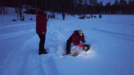 Getting water from the lake